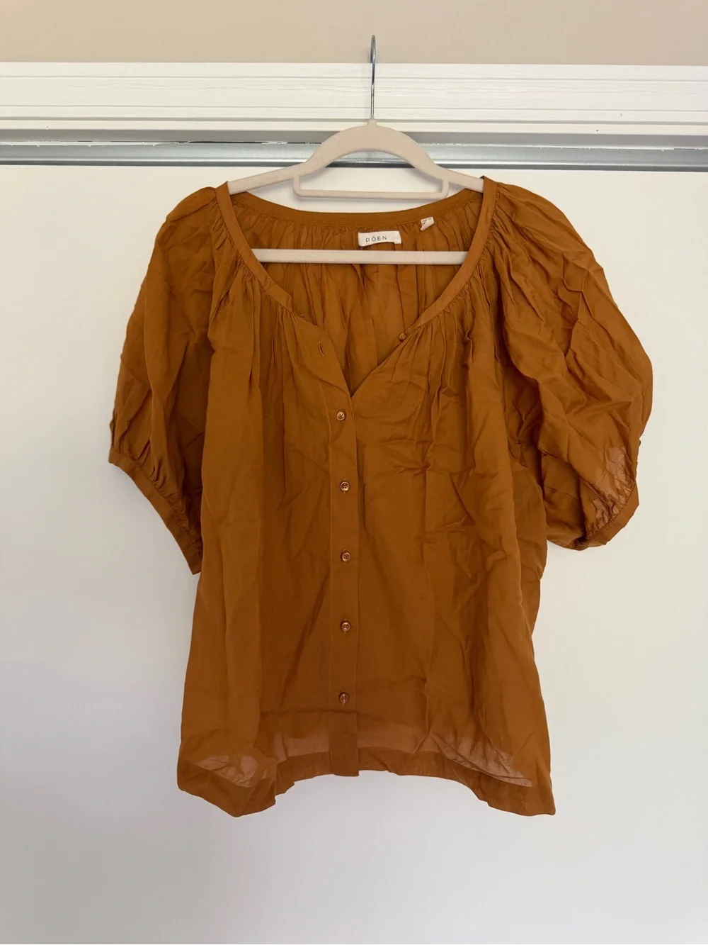 DOEN June Mustard Brown Top